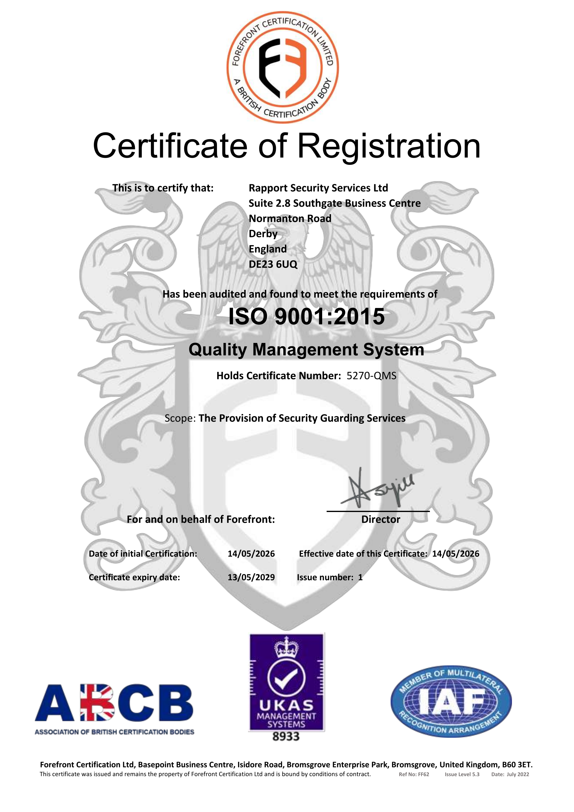 ISO 9001:2015 - Quality Management